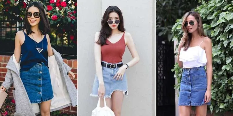 Áo hai dây và chân váy midi là sự kết hợp vô cùng thanh lịch